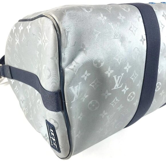 LOUIS VUITTON M44170 Monogram satellite Keepall-Bandouliere 50 travel Duffle Bag - Picture 15 of 16